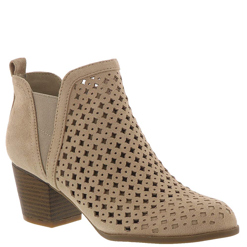 Botas Chelsea Femininas Salem2 Fabric Bico Redondo Cano Curto Indigo Rd. Bege Claro Tamanho 9M