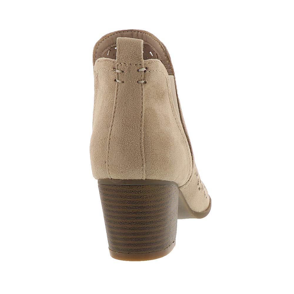 Botas Chelsea Femininas Salem2 Fabric Bico Redondo Cano Curto Indigo Rd. Bege Claro Tamanho 9M
