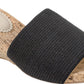 Sandália Slide Aleah Wedge Feminina White Mountain Preta Tamanho 7,5M