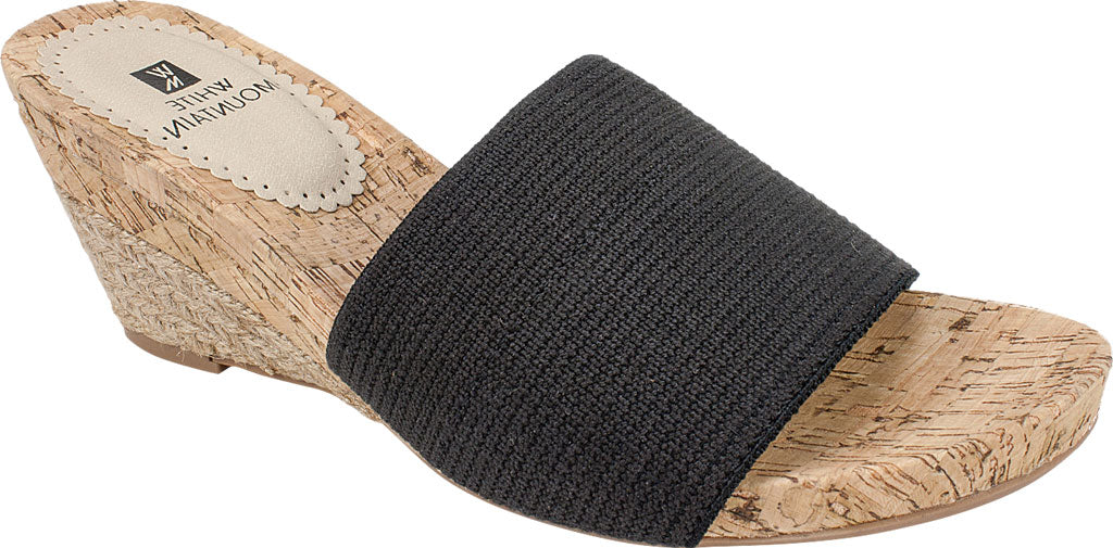 Sandália Slide Aleah Wedge Feminina White Mountain Preta Tamanho 7,5M