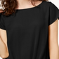 Top feminino com bainha drapeada da INC International Concepts, preto, tamanho pequeno