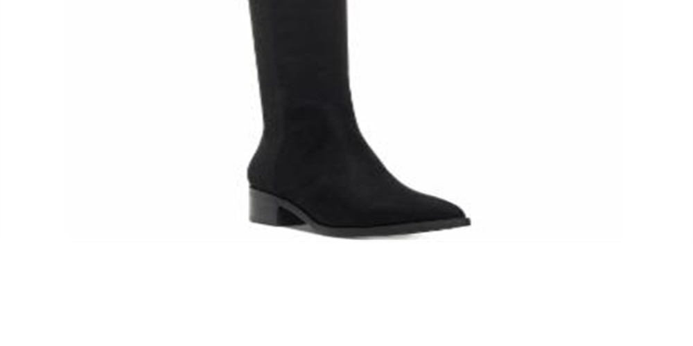 Bota feminina Steve Madden Jolly acima do joelho, preta, tamanho 6 M