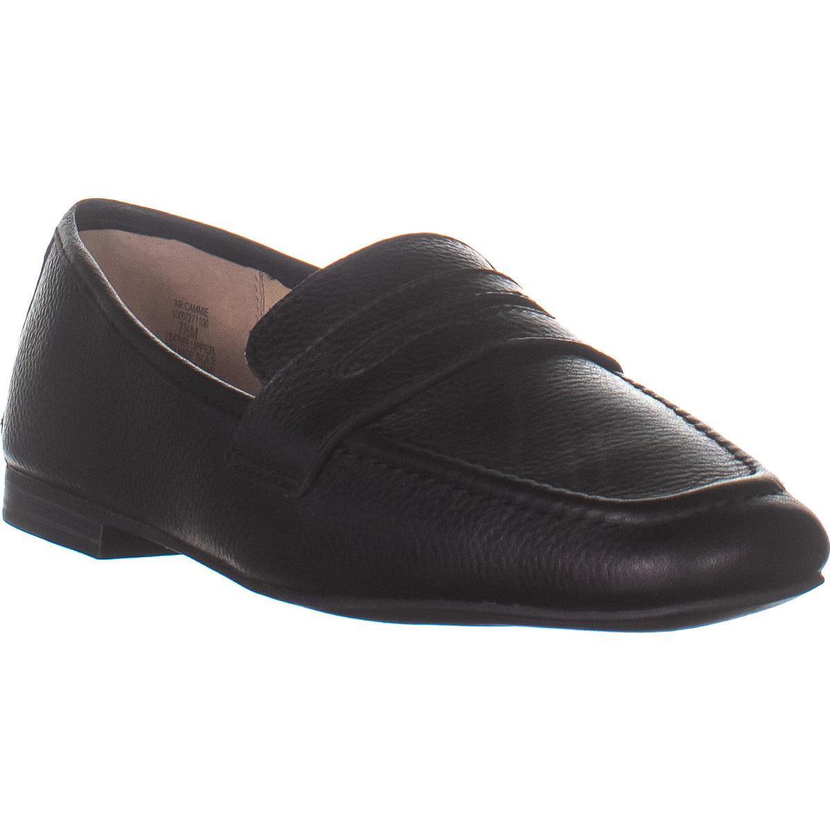 American Rag Mocassim Cammie Feminino de Couro Preto Tamanho 7 M
