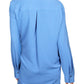 Blusa túnica feminina Alfani lisa, manga comprida, gola V, azul, tamanho GG