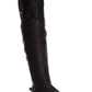 Botas de montaria femininas American Rag Adarra de cano alto, lisas, pretas, tamanho 8 M