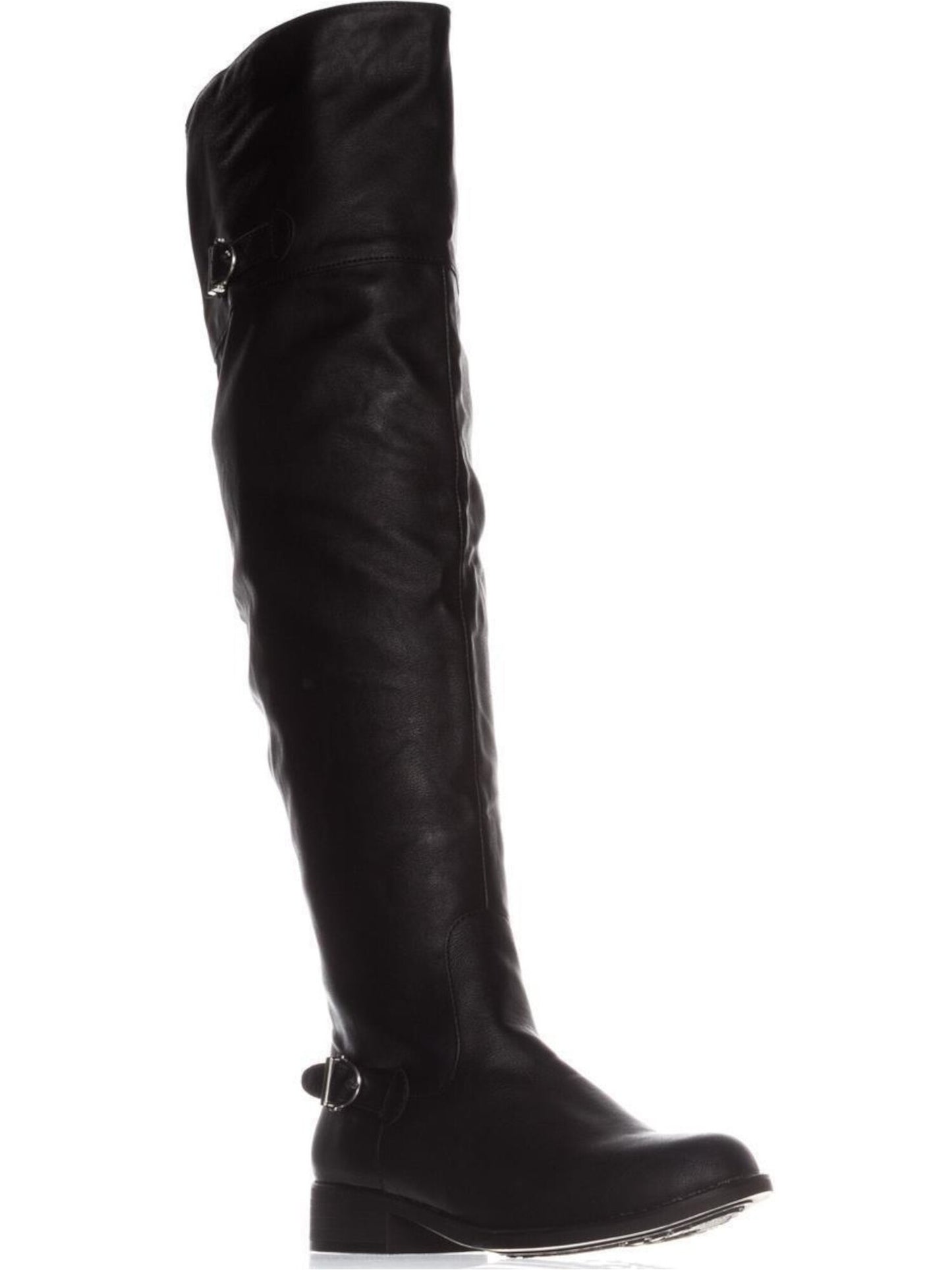 Botas de montaria femininas American Rag Adarra de cano alto, lisas, pretas, tamanho 8 M