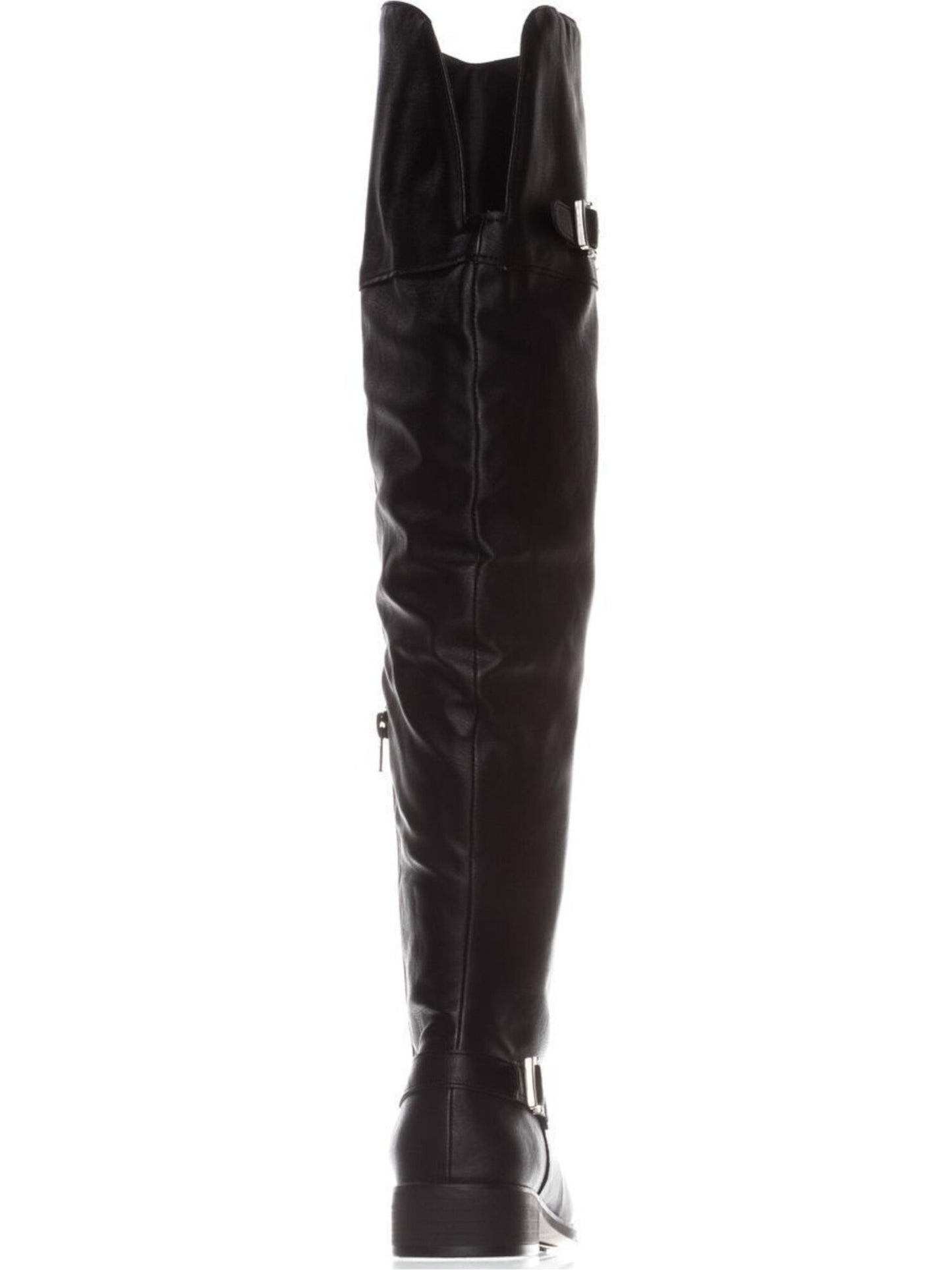 Botas de montaria femininas American Rag Adarra de cano alto, lisas, pretas, tamanho 8 M
