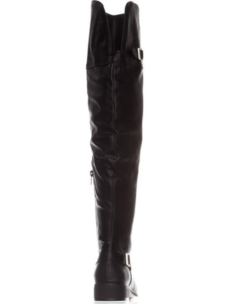 Botas de montaria femininas American Rag Adarra de cano alto, lisas, pretas, tamanho 8 M
