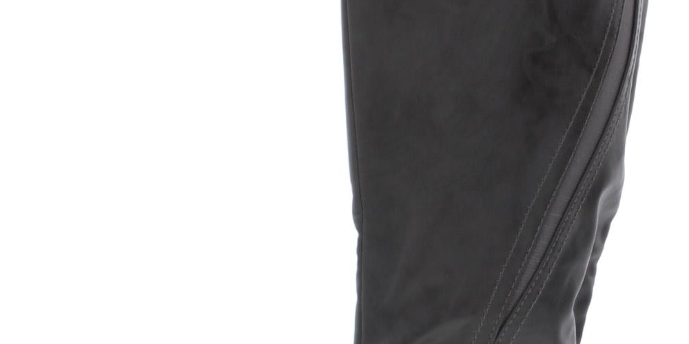 Botas femininas estilo &amp; co Milah altas casuais de cano médio, cor carvão, tamanho 5,5 M