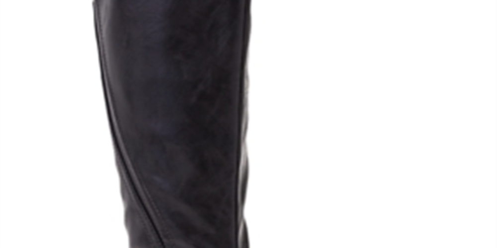 Botas femininas estilo &amp; co Milah altas casuais de cano médio, cor carvão, tamanho 5,5 M