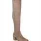 Botas femininas Dolce Vita Trude acima do joelho, marrom, tamanho 9,5M