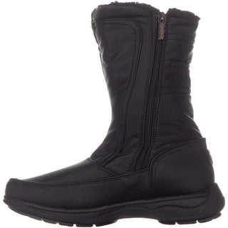 Botas femininas Sporto Dana com bico fechado e cano médio para clima frio, pretas, tamanho 8 M