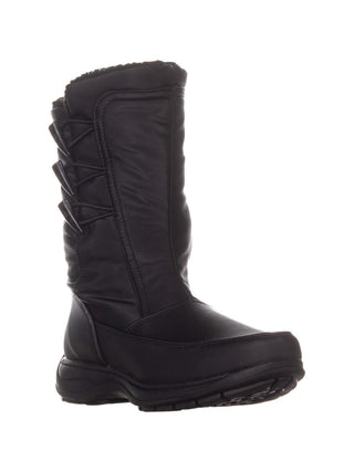 Botas femininas Sporto Dana com bico fechado e cano médio para clima frio, pretas, tamanho 8 M