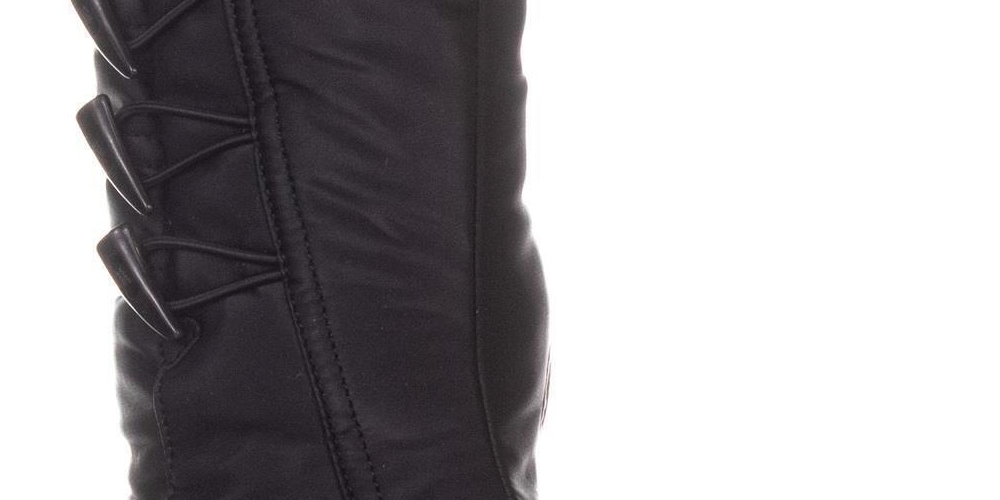 Botas femininas Sporto Dana com bico fechado e cano médio para clima frio, pretas, tamanho 8 M