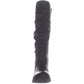 Botas femininas Yulissa com bico fechado e cano médio, pretas, tamanho 6,5 M