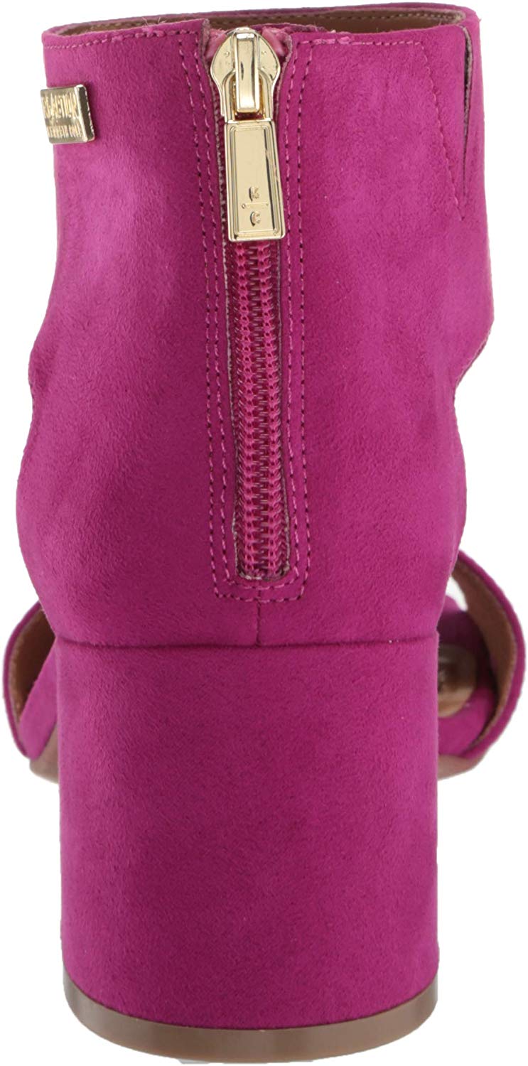 Sandália feminina Kenneth Cole Reaction Mix Cut Out com salto em T e tiras, roxa, tamanho 5 M