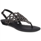 Sandálias Zigi Soho Mariane Flat Thong Femininas Pretas Tamanho 11 M