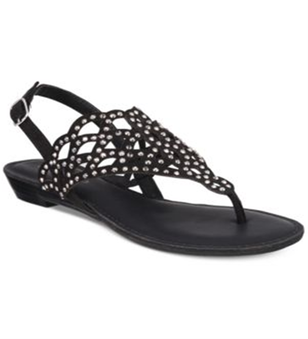 Sandálias Zigi Soho Mariane Flat Thong Femininas Pretas Tamanho 11 M