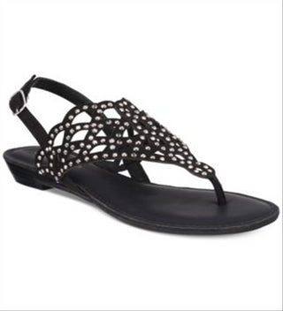 Sandálias Zigi Soho Mariane Flat Thong Femininas Pretas Tamanho 11 M