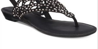 Sandálias Zigi Soho Mariane Flat Thong Femininas Pretas Tamanho 11 M