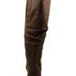 Baretraps Chaya Leather Fechado na Ponta do Joelho Feminino Marrom Tamanho 6,5 M
