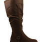 Baretraps Chaya Leather Fechado na Ponta do Joelho Feminino Marrom Tamanho 6,5 M