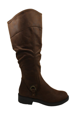 Baretraps Women's Chaya Leather Closed Toe Knee Brush Brown Size 6.5 M
