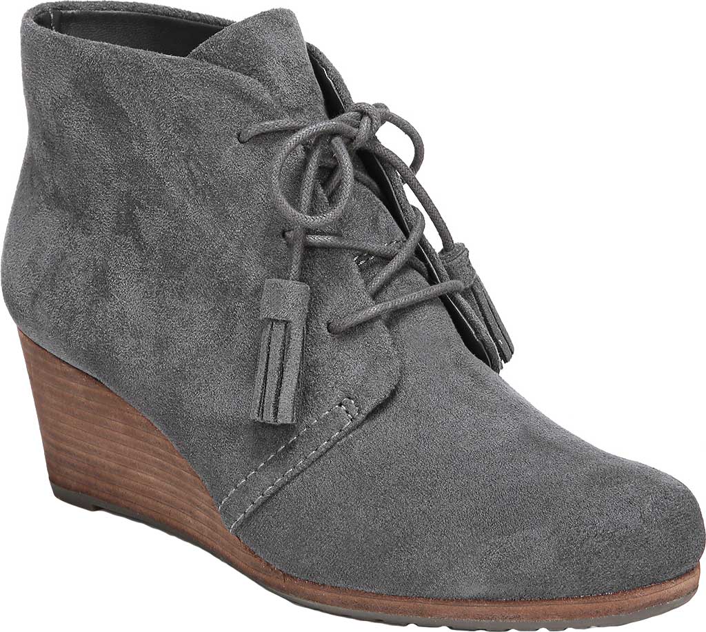 Botas femininas Dr. Scholl's Dakota Wedge, cinza, tamanho 8 W