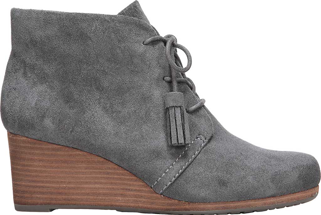 Botas femininas Dr. Scholl's Dakota Wedge, cinza, tamanho 8 W