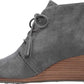 Botas femininas Dr. Scholl's Dakota Wedge, cinza, tamanho 8 W