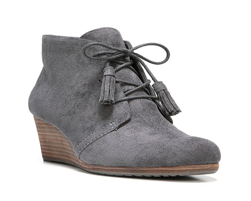 Botas femininas Dr. Scholl's Dakota Wedge, cinza, tamanho 8 W