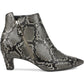 Botas femininas Seven Dials Coralie com estampa de cobra D, tamanho 5 M, cinza