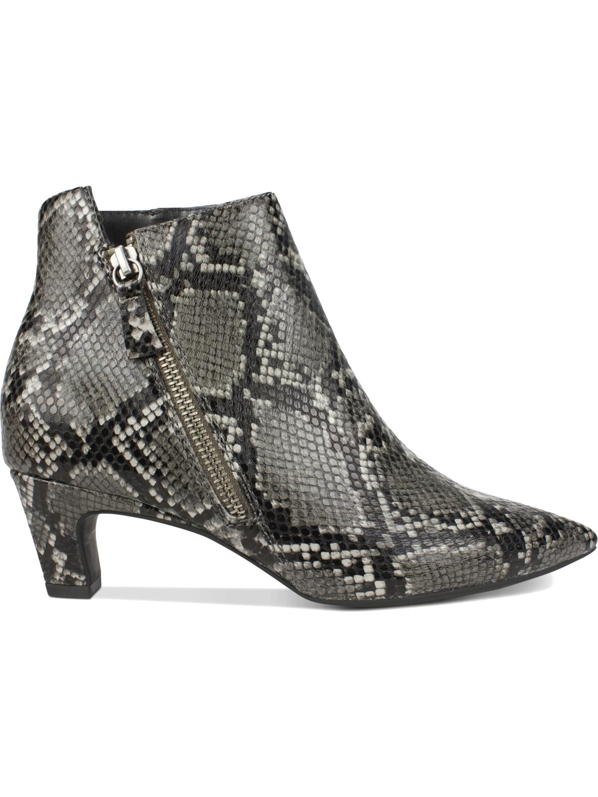 Botas femininas Seven Dials Coralie com estampa de cobra D, tamanho 5 M, cinza