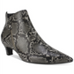 Botas femininas Seven Dials Coralie com estampa de cobra D, tamanho 5 M, cinza