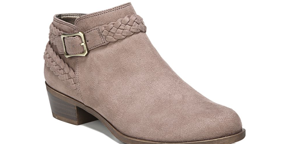 Botas de cano curto LifeStride Adriana Bootie femininas, marrom, tamanho 7,5 L