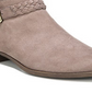 Botas de cano curto LifeStride Adriana Bootie femininas, marrom, tamanho 7,5 L