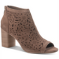 American Rag Glia Suede Perfurado Shooties Feminino Marrom Tamanho 6,5 M