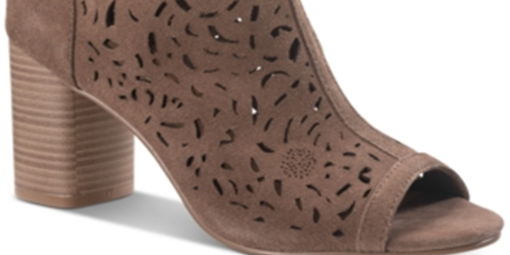 American Rag Glia Suede Perfurado Shooties Feminino Marrom Tamanho 6,5 M