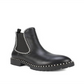 Botas de cano curto femininas Seven Dials com acabamento em tachas e acabamento em Shelley, pretas, tamanho 5,5 M