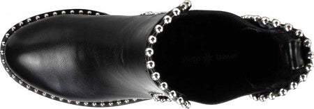 Botas de cano curto femininas Seven Dials com acabamento em tachas e acabamento em Shelley, pretas, tamanho 5,5 M