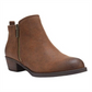 Botas femininas Carlos By Carlo Santana com zíper e acolchoado Brie, bico redondo, salto bloco, marrom, tamanho 5,5 M