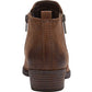 Botas femininas Carlos By Carlo Santana com zíper e acolchoado Brie, bico redondo, salto bloco, marrom, tamanho 5,5 M