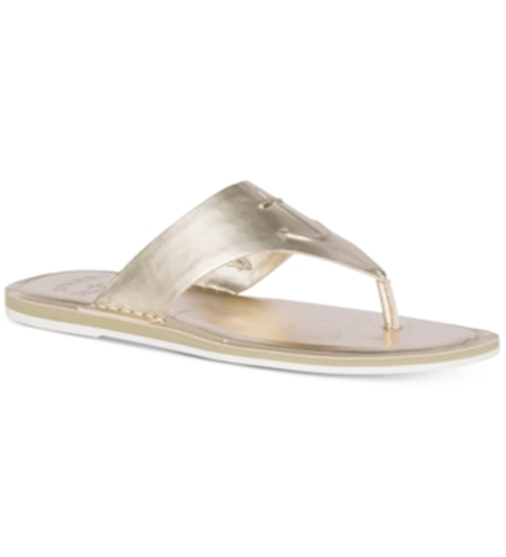 Sandália feminina Sperry Seaport de couro com bico aberto, casual, em couro sintético/cinza platina, tamanho 8 M