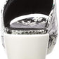 Sandálias femininas Kenneth Cole Reaction Pepea com estampa de cobra, brancas, tamanho 10 M