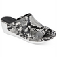 Sandálias femininas Kenneth Cole Reaction Pepea com estampa de cobra, brancas, tamanho 10 M