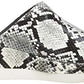 Sandálias femininas Kenneth Cole Reaction Pepea com estampa de cobra, brancas, tamanho 10 M