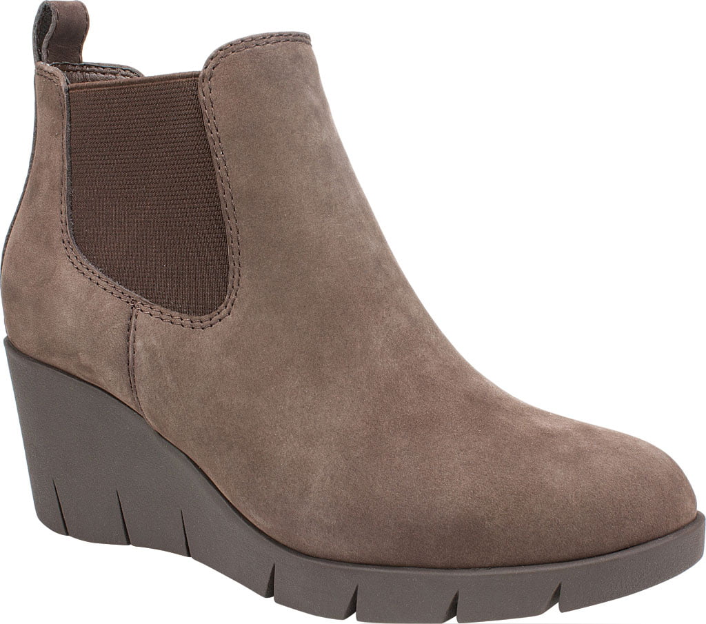 Botas femininas White Mountain Stretch Gore Comfort Percy bico redondo em couro, tamanho 9,5 M