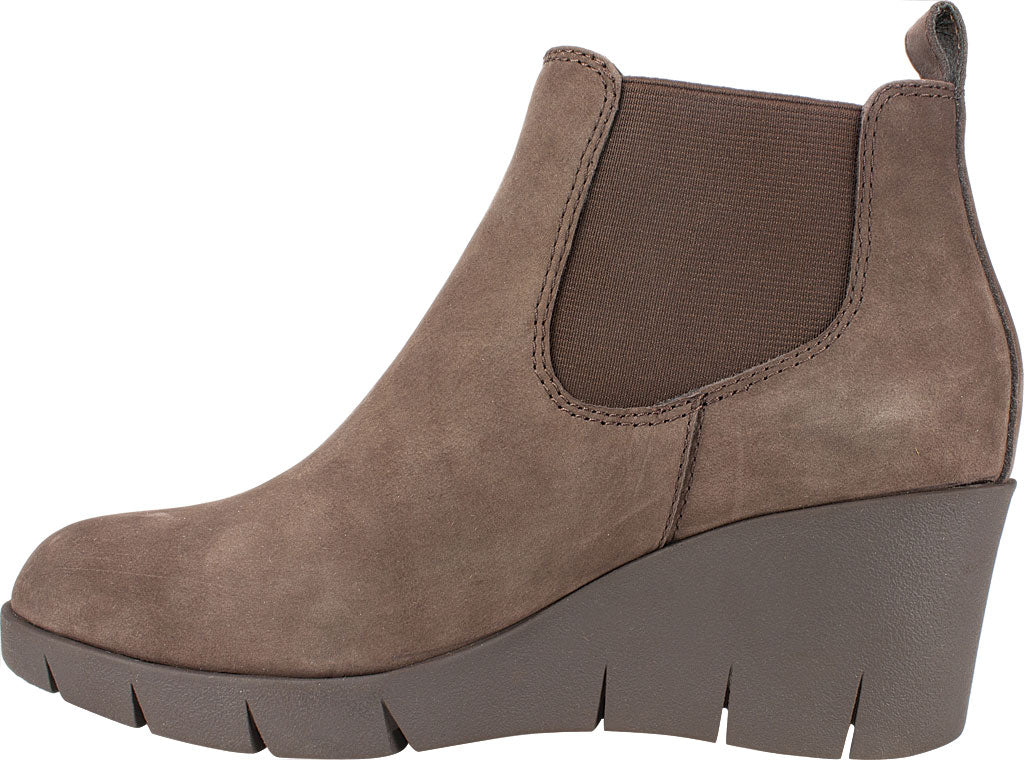 Botas femininas White Mountain Stretch Gore Comfort Percy bico redondo em couro, tamanho 9,5 M