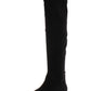 Botas Kenneth Cole Reaction Wind y acima do joelho femininas, pretas, tamanho 8,5 M