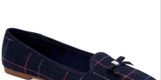 Charter Club Kimii Plaid Mocassim Feminino Azul Tamanho 8 M